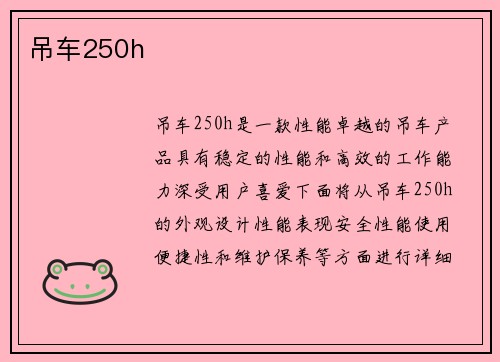 吊车250h